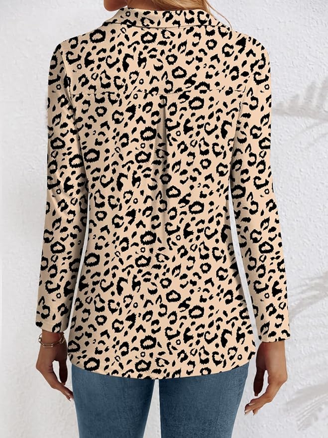 3/4 Length Sleeve Womens Tops Dressy Casual V Neck Polo Shirts Business Work Blouses 2025 Trendy Tunic Top