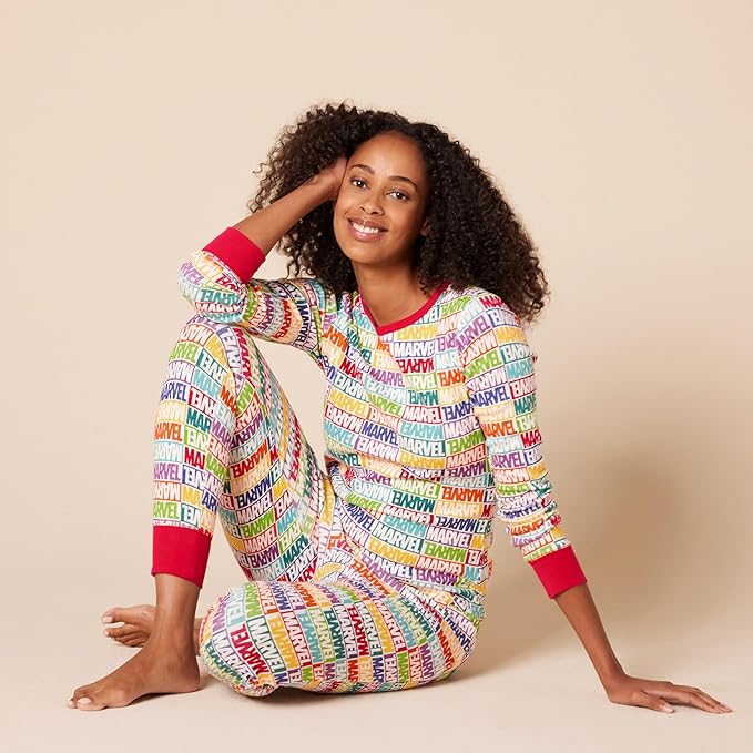 Amazon Essentials Disney | Marvel | Star Wars Women's Snug-Fit Cotton Pajama Sleepwear Sets