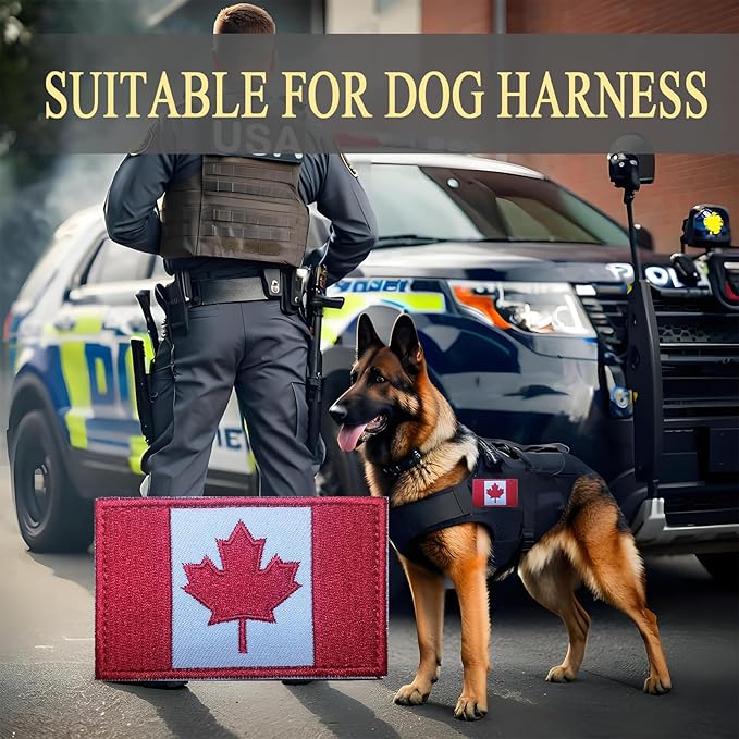 EmWoot 2PCS Canada Flag Patch Embroidered Morale Patch Military Tactical Patches Hook and Loop
