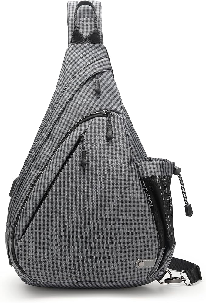 TurnWay Water-Proof Sling bag/Crossbody Backpack/Shoulder Bag with USB Charging Port for Travel, Hiking, Cycling, Camping