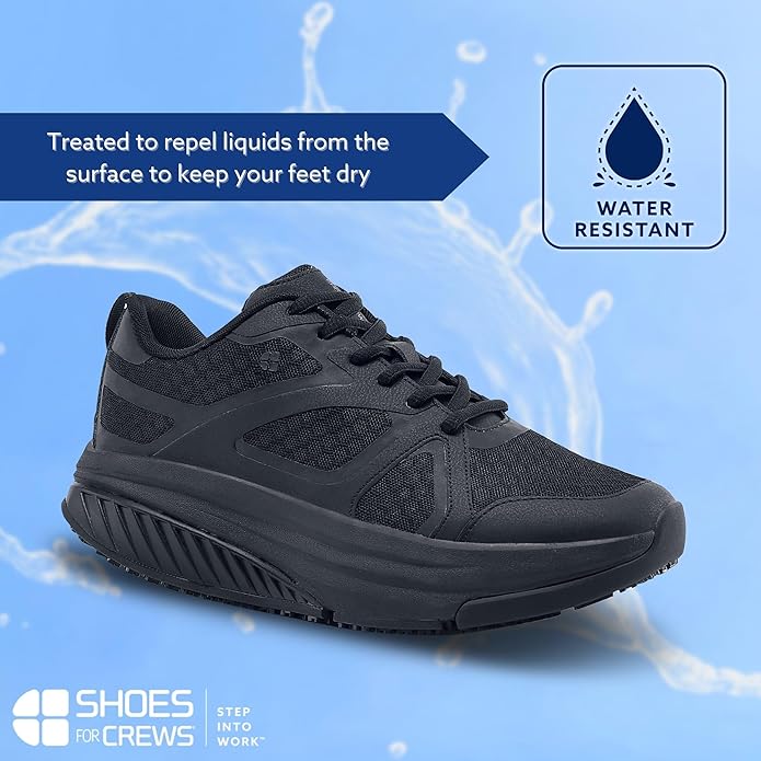 Shoes for Crews Women's Slip-Resistant Work Sneaker - Comfortable, Non-Slip Work Shoes for Women in Healthcare, Hospitality, Food Service - Energy II