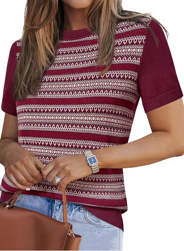 Arach&Cloz Women's Wool Blend Business Casual Essential Fall Layering Pullover Sweaters