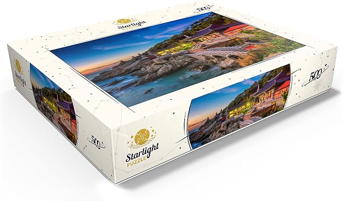 MyPuzzle Beautiful Sunrise Haedong Yongongs Temple Busan Korea - Premium 500 Piece Jigsaw Puzzle for Adults