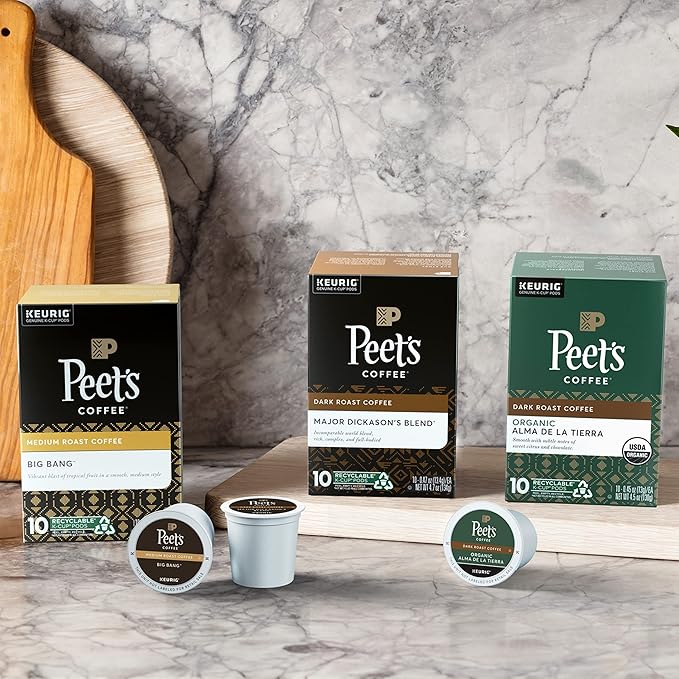 Peet's Coffee, Dark Roast K-Cup Pods for Keurig Brewers - French Roast 96 Count (4 Boxes of 24 K-Cup Pods)