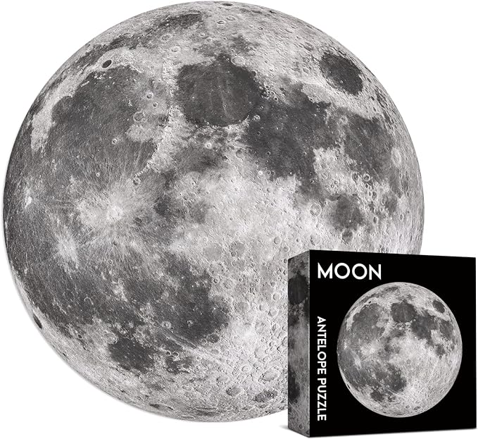 Antelope 3 in 1 1000 Piece Round Puzzle Bundle - Earth, Space, and Moon With Sun - Planet and Space Jigsaw