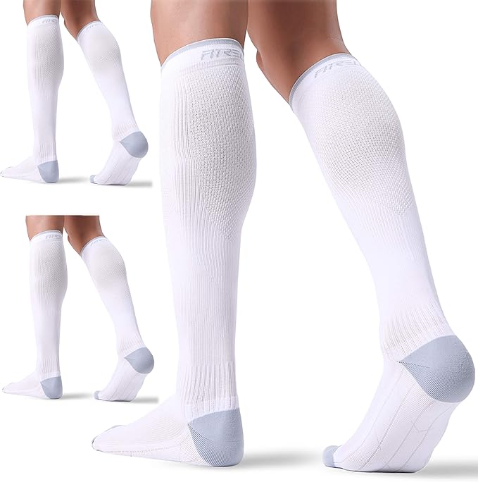 FITRELL 3 Pairs Compression Socks for Women and Men 20-30mmHg-Circulation Support Socks