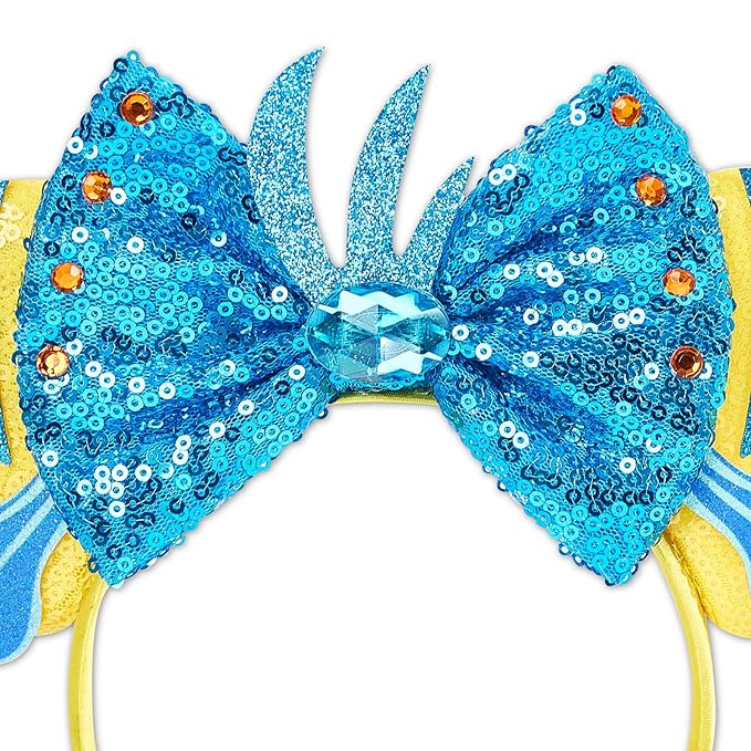HAMUTH Mouse Ear, Mouse Ear Headband for Women Girls Adult, Sequin Bow Hair Band for Party Trip Parks Costume Cosplay Essentials