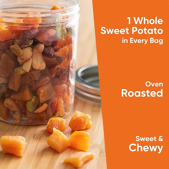 Yammy Dried Fruit Snack (Variety 9-Pack) - No Sugar Added 1 Ingredient Healthy Snacks for Adults & Kids - Sweet Potato Sticks, Freeze Dry Mango & Dragon Fruit Chips - Gluten Free Vegan Individual Packs