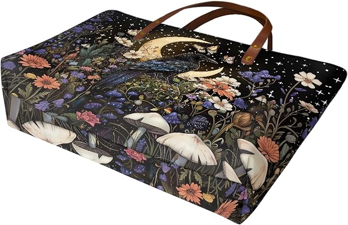 Womens Zip Up Tote Handbag Daisy Print Large Capacity Tote Purse Handbag Big Tote Bag Purse For Work Laptop