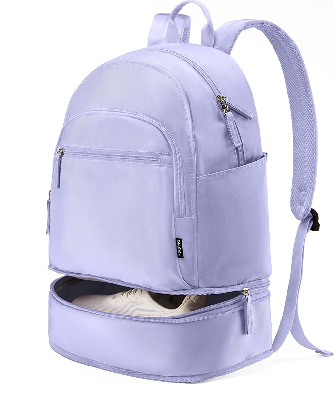 Gym Backpack for Women Men, Lightweight Gym Bag with Shoe Compartment, Waterproof Workout Backpack with Wet Pocket