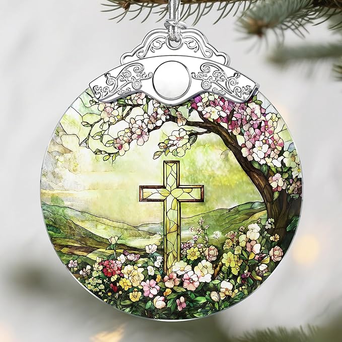 Christian Cross Christmas Ornaments: Christmas Tree Ornaments, Holiday Decor for Christians, Christian Faith Home Decor, Stocking Stuffers, Cross Gifts, Religious Gifts & Gift Ideas, Xmas Gift