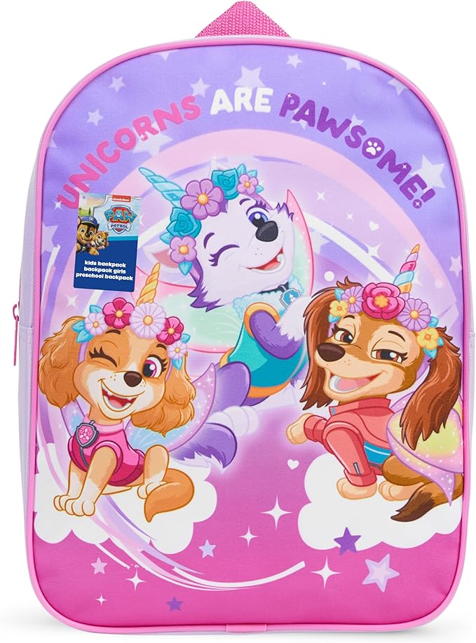 Get Trend Paw Patrol Mini Backpack Kids Toddlers 12x9” Rucksack Kindergarten Bag Preschool Sports Travel Backpacks 3+ Gifts for Kids (Purple Paw Patrol)