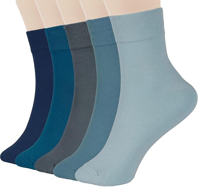 FGZ Women Thin Cotton Socks Soft Cozy Socks Cute Ankle Crew Socks 5 Pairs