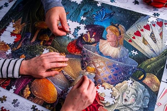MOSAIC PUZZLES Through The Looking Glass Puzzles for Adults - Premium Jigsaw Puzzles, 1000 Pieces