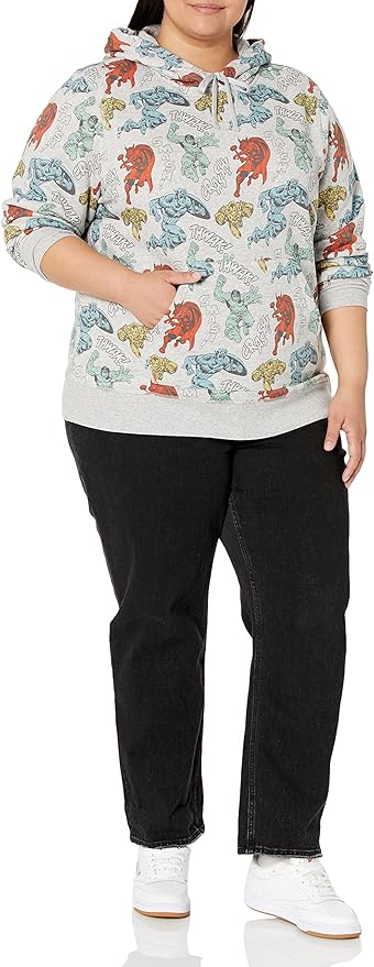 Amazon Essentials Disney | Marvel | Star Wars | Princess Women's Fleece Pullover Hoodie Sweatshirts (Available in Plus Size)