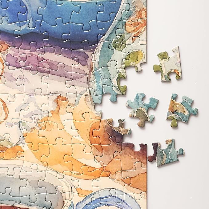 Graphinee Jigsaw Puzzles for Adults 1000 Pieces, Tea Cup Puzzle, Colorful as Home Wall Decor for Family Challenging Games