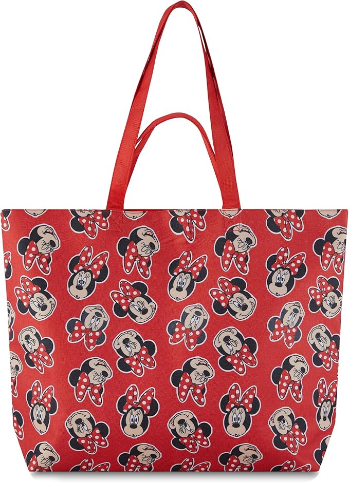 Disney Mickey and Minnie Mouse Canvas Tote bag - Girls, Boys, Teens, Adults - All Over Print Single Handle Tote Handbag