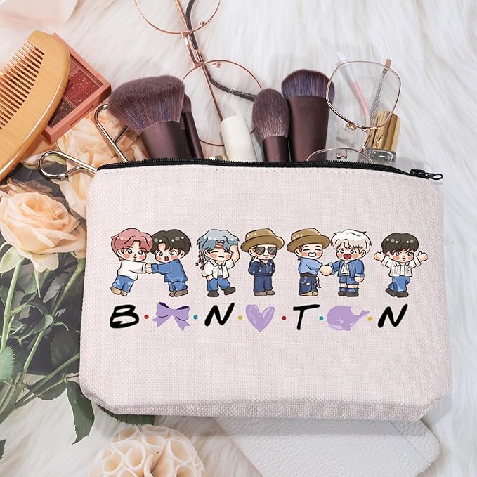 MEIKIUP Korean Music Merch Makeup Bag Korean Boy Band Member Fans Gifts Korean Music Lover Bag (B Bag)