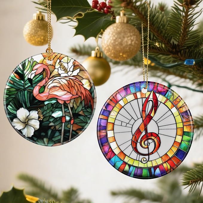 Musical Christmas Ornaments: Christmas Tree Decorations, Holiday Decor, Stocking Stuffers, Music Teacher Gifts, Music Lover Gifts, Piano Teacher Gift, Musician Gift