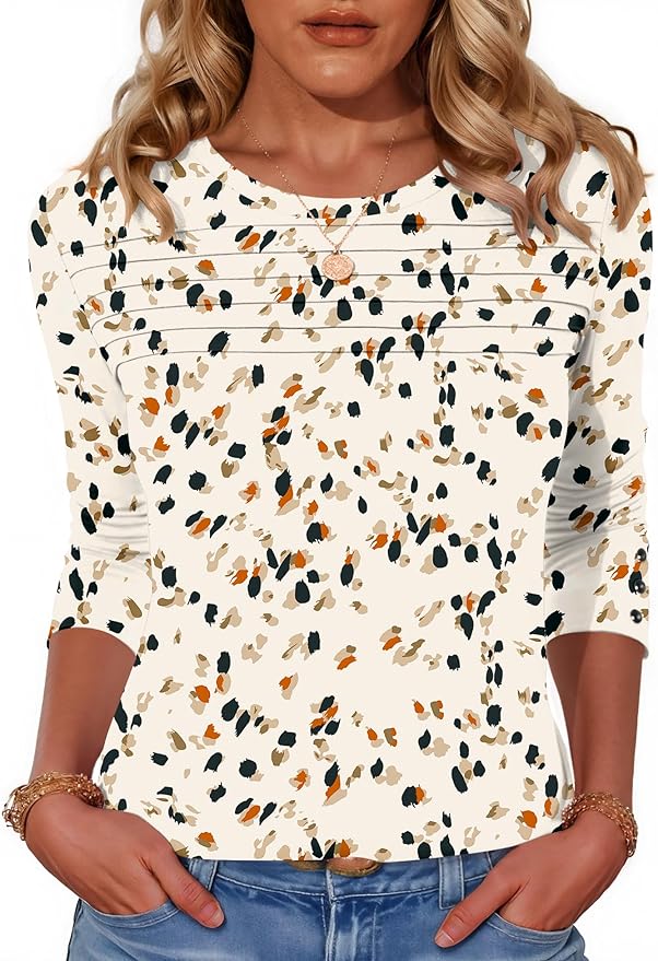 Blouses for Women Dressy Casual Long Sleeve Fall Fashion Tops Trendy Outfits for Work Office Shirts Thicker Clothes