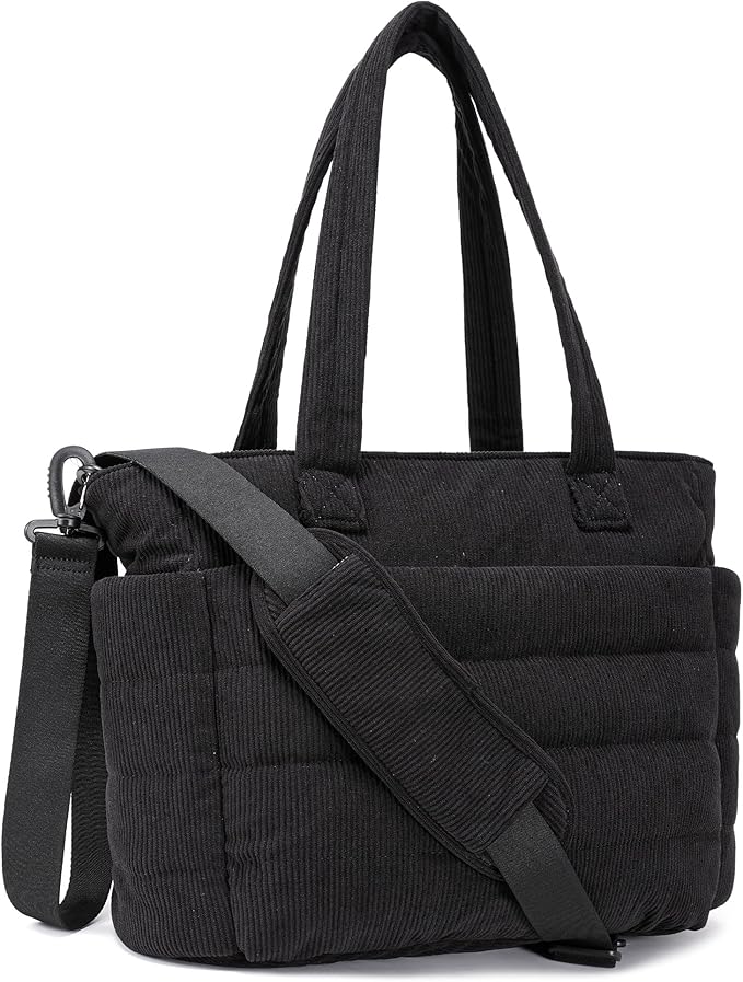 AOCINA Puffer Tote Bag for Women Quilted Work Bag Nurse Bags Women's Shoulder Handbags for Travel Gym Gifts Laptop Purse