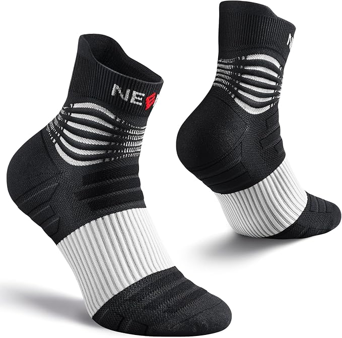 NEENCA Professional Compression Socks, Medical Athletic Ankle Socks for Injury Recovery & Pain Relief, Sports Protection, Circulation —1 Pair, 20-30 mmhg