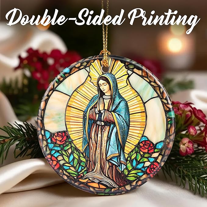 Our Lady of Guadalupe Christmas Ornaments: Christmas Tree Ornaments, Mexican Mom Holiday Decor, Stocking Stuffers, Gift Ideas, Xmas Gifts, and Latin Mom Gifts