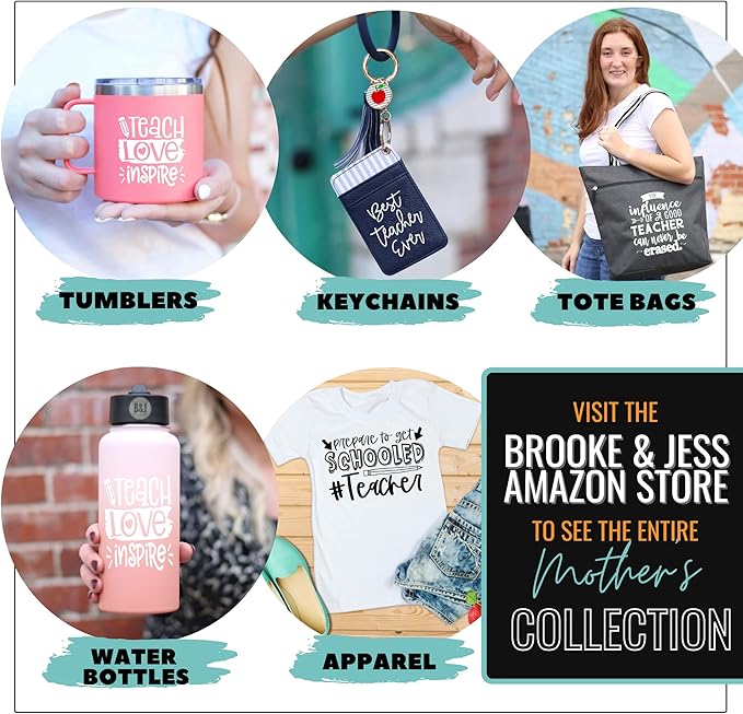 Brooke & Jess Designs Teacher Tote Bag for Work - Teacher Handbag Gifts for Women, Teacher Bag Best Teacher Appreciation Gift