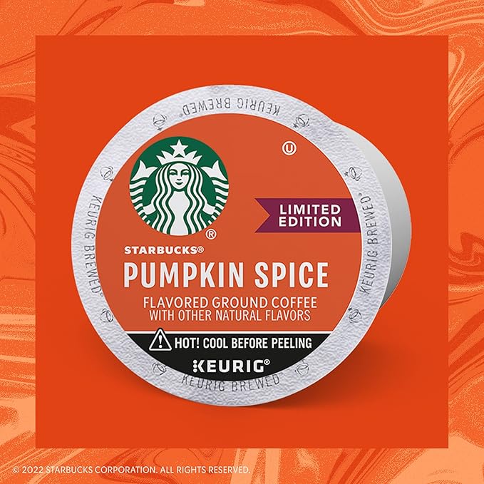 Starbucks Pumpkin Spice Coffee K-Cup Pods, Limited Edition, Made without Artificial Flavors, Keurig Genuine K-Cup Pods, 10 CT K-Cups Per Box (Pack of 3 Boxes)