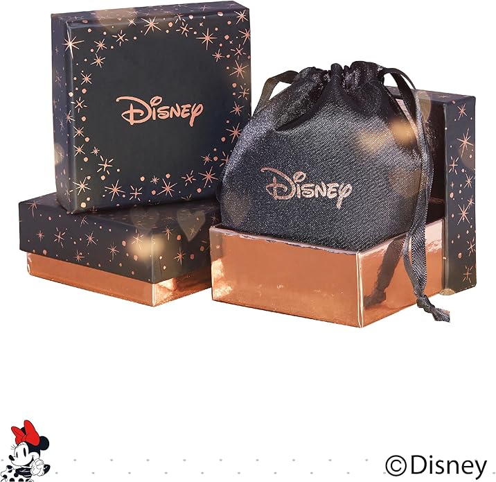 Disney Mismatched Mickey And Minnie Mouse Earrings for Official License, Silver-Plated Minnie and Mickey Stud Earrings