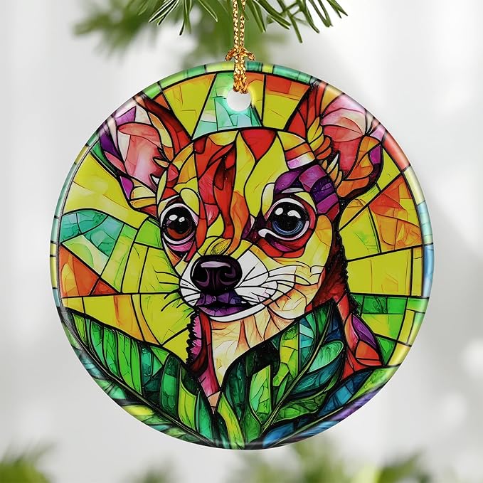 Chihuahua Ornament, Dog Christmas Ornament – Christmas Tree Decor, Holiday Decoration, Stocking Stuffer, Festive Gift Idea, Gifts for Dog Lover, Friends, and Family