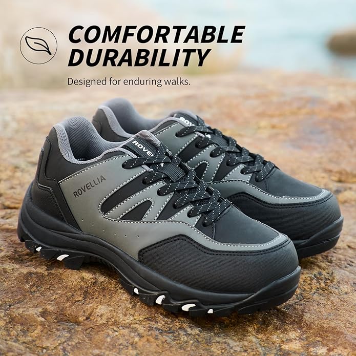 Waterproof Hiking Shoes Women Fashion Sneakers Tennis Walking Shoes Non-Slip Grip Ankle Support, Durable Comfort for Trekking, Trail Running, and Outdoor Adventures