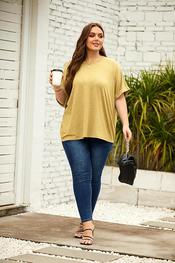 Women Oversized T-Shirt Summer Casual Short Sleeve Loose Tee Tops