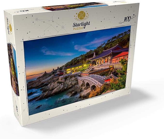 MyPuzzle Beautiful Sunrise Haedong Yongongs Temple Busan Korea - Premium 100 Piece Jigsaw Puzzle for Adults