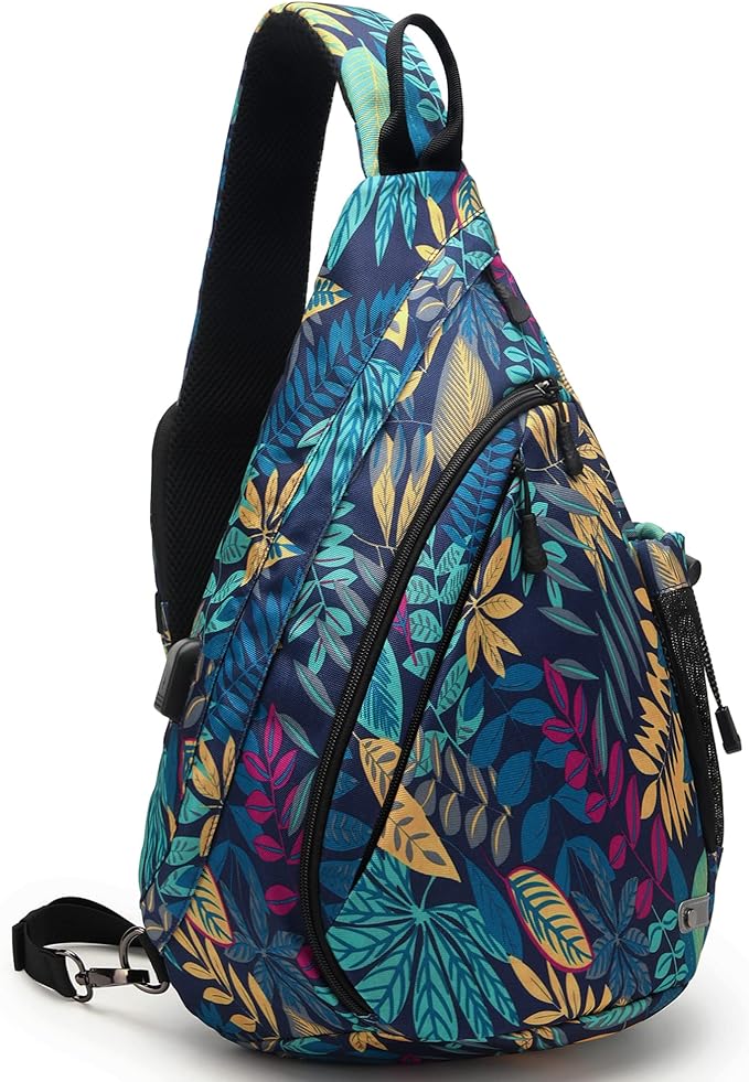 TurnWay Water-Proof Sling bag/Crossbody Backpack/Shoulder Bag with USB Charging Port for Travel, Hiking, Cycling, Camping