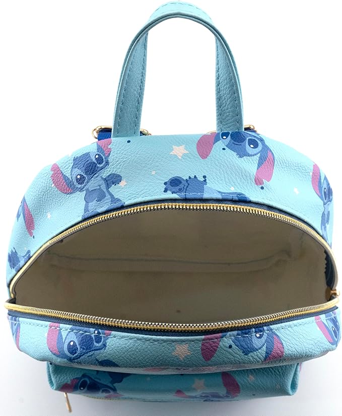 Disney Lilo and Stitch Backpack for Women, Men, Boys, Girls, Unisex | Cute PU Leather 10" Stitch Mini Backpack Purse Shoulder Purse | Stitch Bag and Stitch Accessories