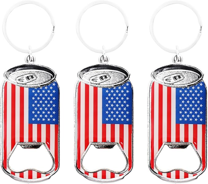 SandT Collection USA - Beer Bottle Opener Keychain- Set of 3 Cans