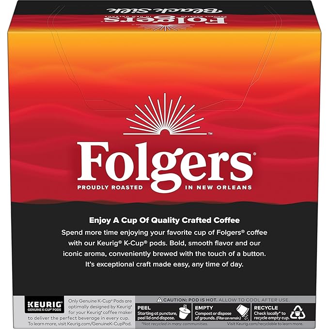 Folgers Black Silk Dark Roast Coffee, 128 Keurig K-Cup Pods