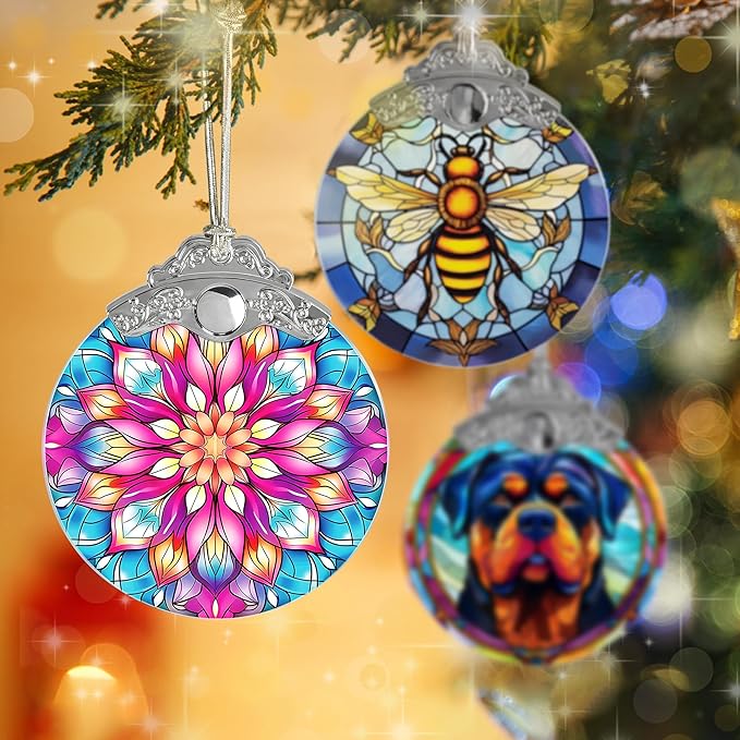 Jocidea Lotus Flower Christmas Ornament - Hanging Decor & Suncatcher - Gifts for Lotus Lovers