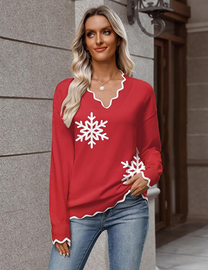 Zeagoo Women's 2026 Fall V Neck Sweater Casual Long Sleeve Lightweight Ribbed Knit Pullover Sweaters Dressy Casual Tops