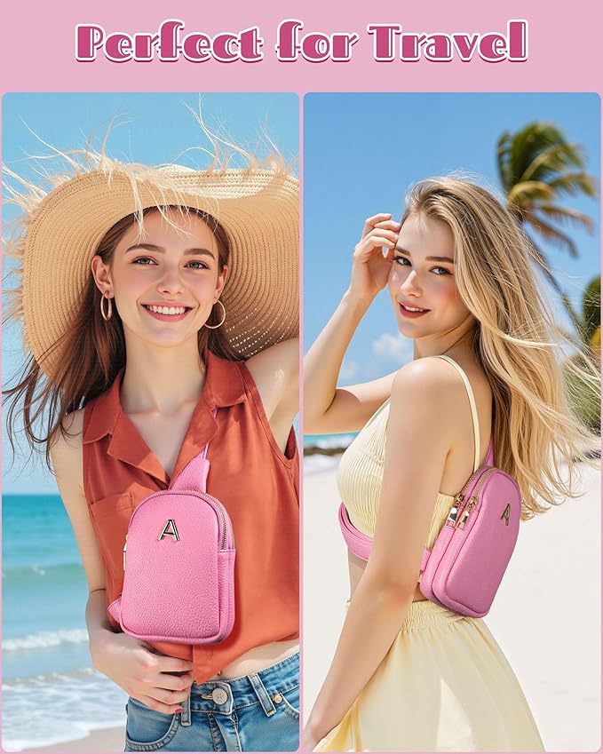Birthday Gifts for Daughter Granddaughter, Personalized Crossbody Bags with Initial Letters, Teen Girl Gifts Trendy Stuff, Mini Lightweight Sling Purse, Gifts for Her, Gifts for Teen Girls