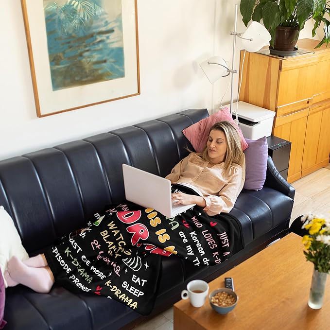Loxezom Korean Drama Gifts, Kpop/Kdrama Merch, K Drama/K Pop Gifts for Women Teen Girl, Korean Kdrama Gift Blanket 50"X60"