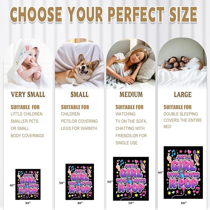 Kpop Blanket Gifts for K-Pop Fans - Super Soft Flannel Kpop Blankets for Girls Teen Fans Bedding Couch Sofa - Korean Kpop Merch Fandom Throw for Idol Lovers Dorm Decor Christmas (Style 05, 60 X 80)