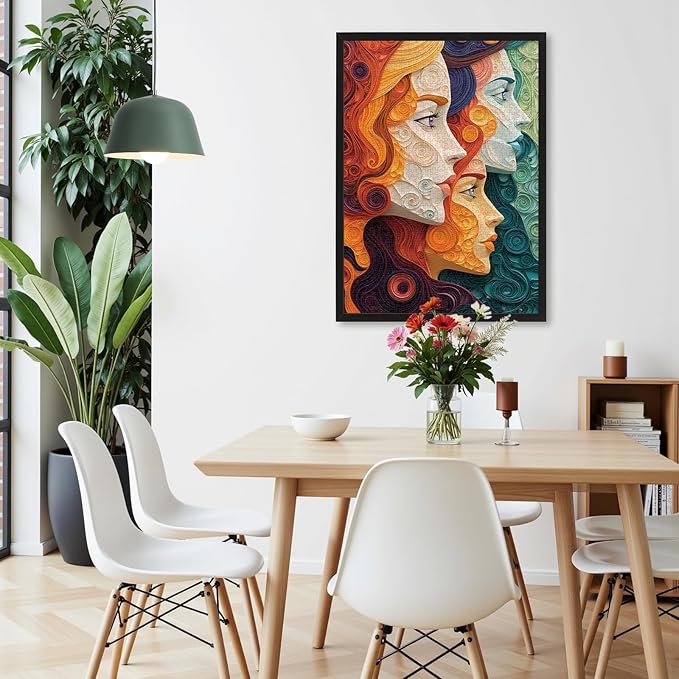 Naturelish Vibrant Female Portrait Jigsaw Puzzles for Adults 1000 Pieces, Difficult Puzzles Perfect for Game Night, Great Gift Idea, Size 26.65 x 19.25 in