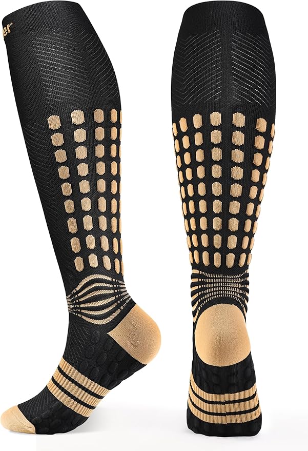 NEENCA Copper Compression Socks, Medical Graduated Socks with Patented Design for Pain Relief, Women & Men Circulation, Swelling, Travel, Pregnancy, Flight, Nurses, Running, Athletic—1 Pair, 20-30mmHg