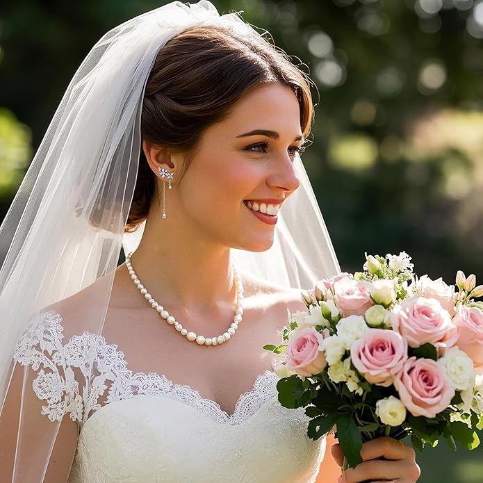 SLUYNZ 925 Sterling Silver CZ Flowers Wrap Dangle Chain Earrings - Elegant Bridal Wedding Engagement Drop Earrings