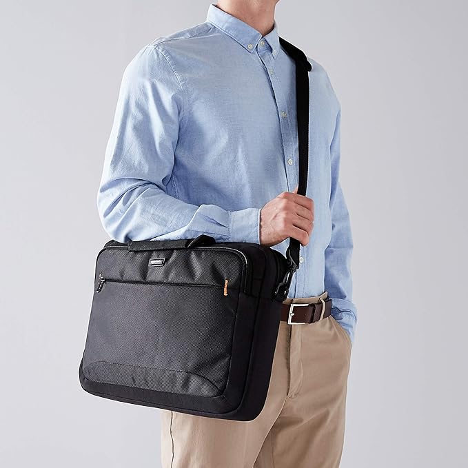 Amazon Basics Laptop Carrying Case Shoulder Strap, 10-pack, 15.6 inch, Black