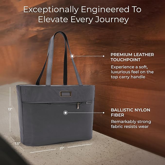 Briggs & Riley Traveler Tote Bag - Nylon Tote Bag for Weekend Travel & Work, Smooth Zipper Closure - Baseline Collection