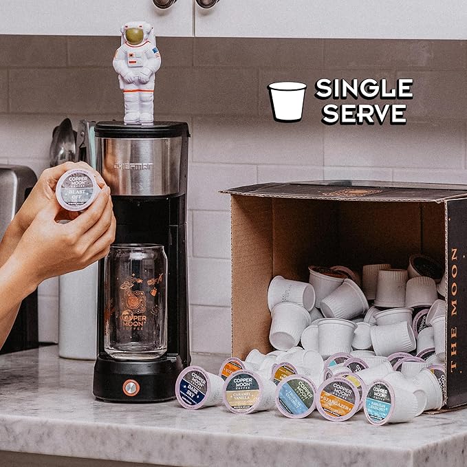 Copper Moon Single Serve Coffee Pods For Keurig K-Cup Brewers, Flavored Variety Pack (Hawaiian Hazelnut, Southern Pecan, Super Mocha), 60 Count
