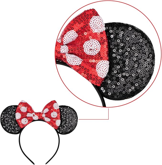 Eisyaa Mouse Ears Bow Headbands